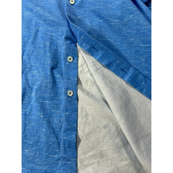 Bugatchi Men's Blue Button-Up Shirt With OoohCotton Tech 8-Way Stretch Size XL - Picture 7 of 7